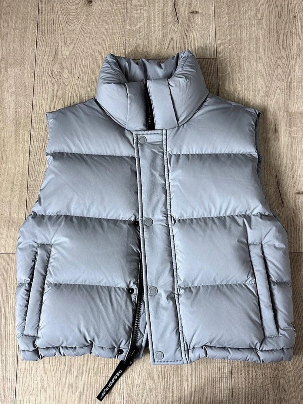 Aritzia The Super Puff Vest Puffer Vest in Gray Size XXS Like New